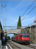 SBB Re 460 090-4 with IR to Brig by Rivaz.