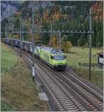 The BLS Re 465 009 and a Re 475 with a Cargo Train by Kandersteg. 

11.10.2022
