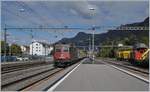 The SBB Re 6/6 11608 (Re 620 008-3)  Wetzikon  with a Cargo Train in Villeneuve.

12.10.2020 