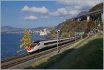 A SBB ETR 610 (RABe 503) from Milan to Geneva by The Castle of Chillon.