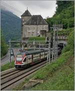 A SBB RABe 511 on the way from Annemasse to St Maurice is shortly arriving at his destination St Maurice     14.05.2020
