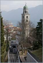 The Lugano TPL Funicular from the Station to the Old-City.
