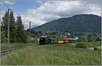 The Hg 3/4 N° 3 on the way to Vevey by Chateau d'Hauteville. 
16.05.2016