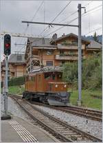 50 years Blonay -Chamby Railway - Mega Bernina Festival (MBF) wiht his Special Day Bündnertag im Saaneland: The RhB Ge 4/4 182 in Gstaad.14.09.2018