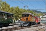 50 years Blonay -Chamby Railway - Mega Bernina Festival (MBF): The RhB Ge 4/4 182 and the ABe 4/4 35 in Vevey.