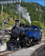 The DFB steam engine HG 3/4 N° 1  Furkahorn  pictured in Oberwald on September 16th, 2012.