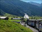 The DFB steam train pictured just before arriving in Oberwald on September 16th, 2012.