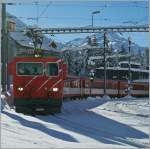 MGB HGe 4/4 with an local train to Disentis in Andermatt.