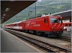 A MGB HGe 4/4 II with a local train to Disentis in Andermatt. 
28.07.2016