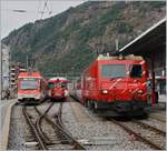 MGB train and Glacier-Express in Brig.
04.09.2016