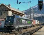 RTS Re 185 570-9 in Brig  29.01.2008