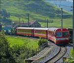 An AB local train from Appenzell is arriving in Urnsch on September 14th, 2012.