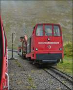 . BRB Diesel engine N 10 pictured with a maintenance train in Oberstafel on September 30th, 2013.