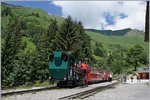 A BRB steamer train with the H 2/3 14 at the Planalp Station.
07.07.2016