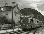 The SSIF Ferrovia Vigezzina ABe 8/8 22  Ticino  in Malesco.