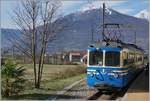 The SSIF ABe 8/8 23  Ossola  on the way from Locarno to Domodossola in Masera.