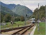 Two FART ABe 4/6 from Domodossola to Locaro are arriving at Re.
