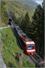 A TMR/MC local train between Trient and Finhaut. 
03.10.2014