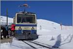 The Rochers de Naye Bhe 4/8 301  Montreux  on the summit station.