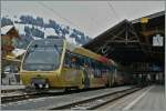 Is waiting to the departur: MOB local train to the Lenk in Zweisimmen.