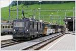 . The Goldenpass Panoramic train is arriving in Zweisimmen on August 3rd, 2007,