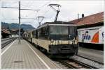 . The Goldenpass Classic train is waiting for passengers in Zweisimmen on August 3rd, 2007.