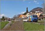 A MOB Ge 4/4 wiht his GoldpassPanoric on the way to Montreux by Les Planches. 
13.04.2015