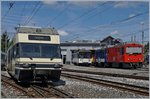 CEV GTW Be 2/6 to Montreux, Be 4/4 and MVR HGem 2/2 2501, MOB Gem 2/2 2502 in Chernex.