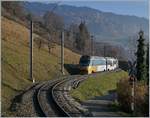 A MOB Panoramic Express from Zweisimmen to Montreux near Chernex.