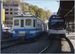 MOB Be 4/4 1003 and MVR ABeh 2/6 75056 in Vevey.