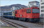 The MOB (ex CEV MVR HGem 2/2 2501 and the MOB As 110 in original Panoramic Express coulors in Vevey.

04.02.2023