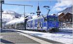The MOB Ge 4/4 8002 with the GoldenPass Express 4065 from Interlaken to Montreux in Zweisimmen.

20.01.2023