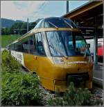 The GoldenPass panoramic train pictured at Zweisimmen on July 31st, 2008.