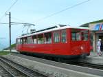 On the Rigi Kulm Station is a old Bhe 4/4 ready to go down at Vitznau.