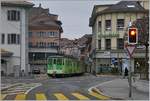 The A-L BDeh 4/4 301 with the Bt 352 on the old town of Aigle. 

03.01.202