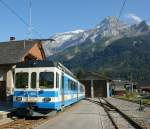 Wait to the journey in the Glen to Aigle: ASD Be 4/4 N 404 with Bt in les Diablerets.