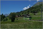 The ASD local train 441 coming from Aigle near Les Diablerets.