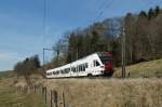 A new TPF Flirt on the new RER relation Bulle - Fribourg by Neyruz. 
12.03.2012