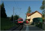 A PBr (Travys) local Train makes a stop in Le Schey.