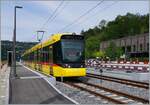 The new Waldenburgerbahn WB Be 6/8 101 on a test run in Bubendorf Bad, now on 1000 mm gauge rails.

30.08.2022

