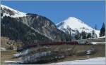 The RhB Ge 4/4 III with a RE from St Moritz to Chur on the top leavel over Bergn/Bravuogn.
16.03.2013