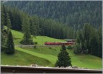 RhB Ge 4/4 I 602 and 603 with a fast train to St Moritz by Bergün.