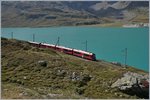 A RhB Bernina local train by the Lago Bianco (Withe Lake) near Bernina Ospizio.
13.09.2016