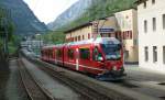 A new train on the 100 years old Bernina Line: The Allegra.