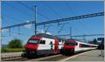 Two different SBB control cars photographed in Palzieux on May 28th, 2012.