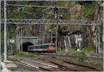 The SBB IR 3217 from Brig to Iselle (works on the ligne to Domo) is arriving at his destination Iselle di Trasquera.