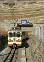 tpc--al-aigle-leysin A-L BDeh 4/4 302 on the way to Leysin just after the stop in Aigle D�p�t A-L. 
04.02.2011