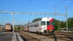 tpf-ex-gfm TPF (ex GFM) local train to Bulle is leaving the SBB Station Romont. 
19.06.2008