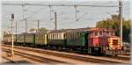 The little shunter 2001 is hauling several heritage wagons through ...