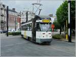 Tram N� 6221 is arriving at the station Gent Sint ...